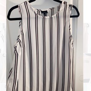 Black, White, and Pink Blouse with Buttons